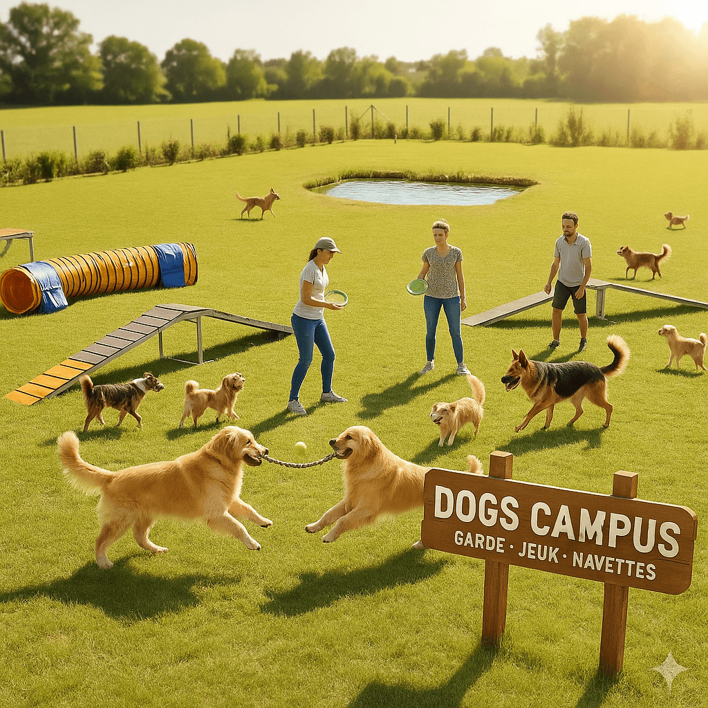 Chien heureux chez DogsCampus