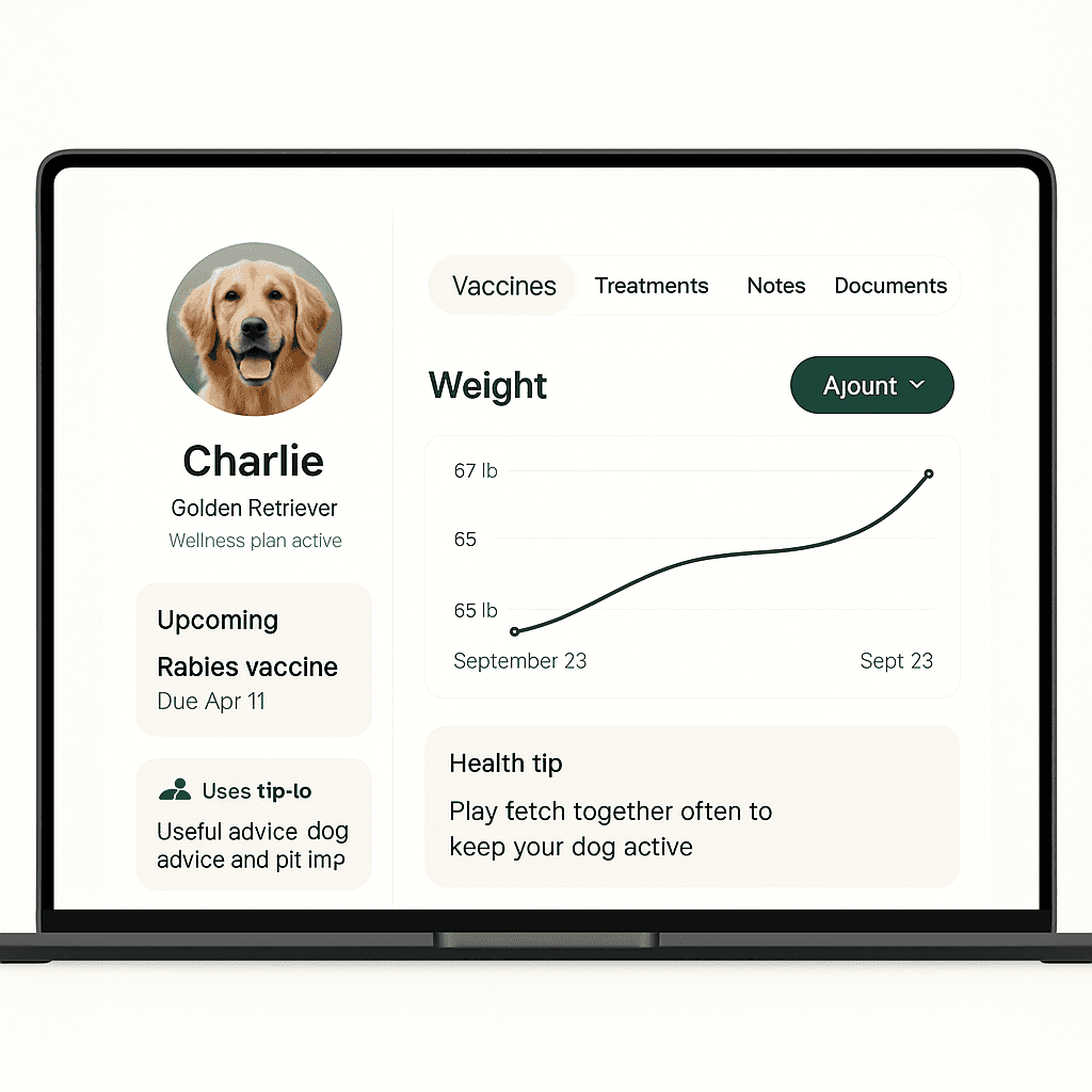 Interface carnet de santé